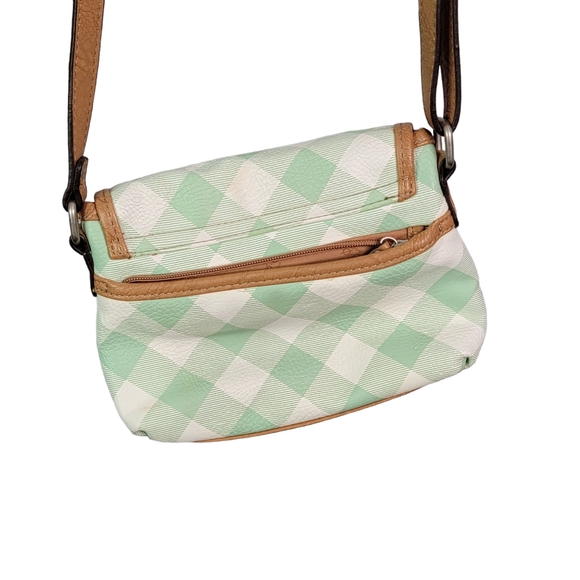 B.O.C. Born of Concepts Plaid Vinal Crissbody Shoulder Purse Bag - Picture 5 of 13